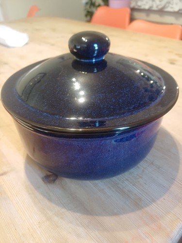 Vintage royal blue stoneware - vintage,