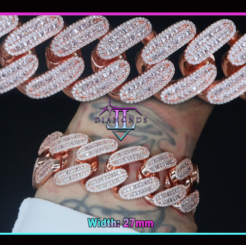 Rose gold baguette - gold,