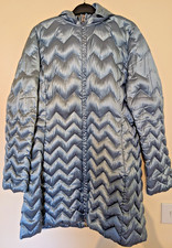 Betty Barclay silver quilted coat - size 42 (14)