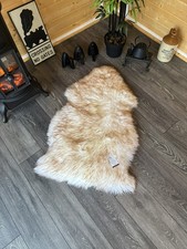 Brown Sheepskin rug - wolf tip