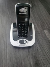 MOTOROLA D513 DIGITAL CORDLESS PHONE & DOCK - ANSWER MACHINE - BLACK & SILVER