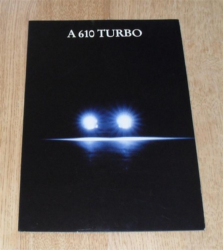 Renault a610 turbo brochure - turbo,