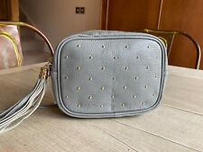 NEW ~  Italian Leather Crossbody Bag with Gold Stud Detail