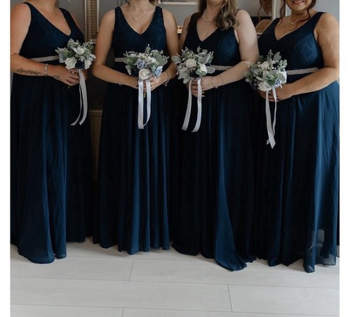 Bridesmaid dresses navy - navy, blue
