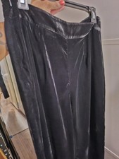 Zara black velvet flared - zara, pants