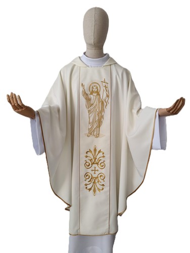 Easter chasuble ecru - chasuble,