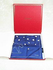 Auth Cartier Silk 100% Scarf