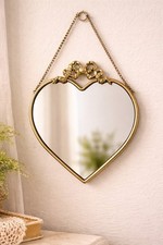 Gold Heart-Shaped Mirror Small