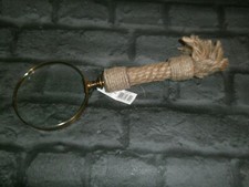 Antique Vintage Style Large Magnifying Glasses  Rope Handle Hand Held