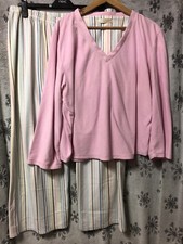 Primark Secret Possessions Pink Rainbow Elasticated Pajamas Set Size XL 20-22