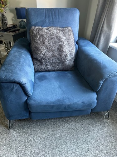 Dfs blue electric recliner - blue,