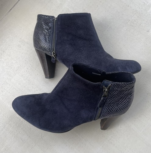 Footglove navy blue suede - blue, suede/