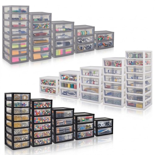 Plastic slim storage drawer - plastic,