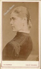 SWANSEA WALES CDV UNUSUAL POSE - LADY NAMED ANNIE METHVEN #D4302