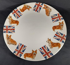 Marks & Spencer M&S 2012 11" Dinner Plate, Corgi & Union Jacks. QEII Jubilee