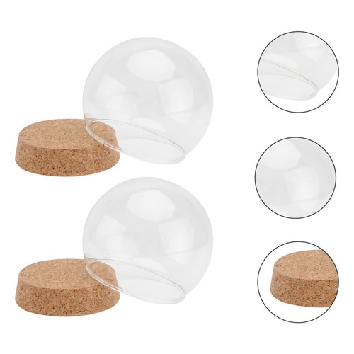 Khaki glass bell - jar, cover