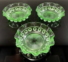 Vintage G Davidson Green Glass