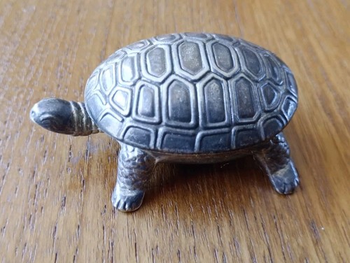 Vintage pewter tortoise - vintage,
