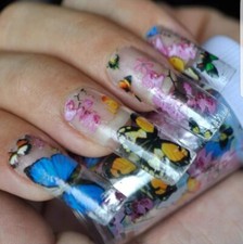 Butterfly Nail Foil Transfer