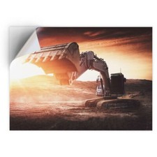 1 x Vinyl Sticker A5 - Construction Plant Machinery Digger  #14812