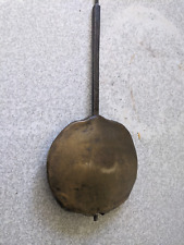 ANTIQUE BRASS GRANDFATHER LONGCASE CLOCK LONG PENDULUM & BOB - 39 INCHES