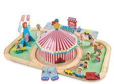 Wooden Train Set 70 Piece Circus Railway Design Play Toy 2+