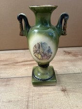 vintage green ceramic vase