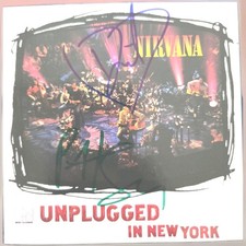 Nirvana Dave Grohl And Pat Smear Signed Nirvana UNPLUGGED Cd Cover 100%Authentic