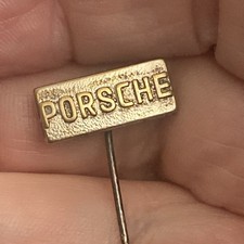 Vintage PORSCHE Silver Tone Stickpin badge