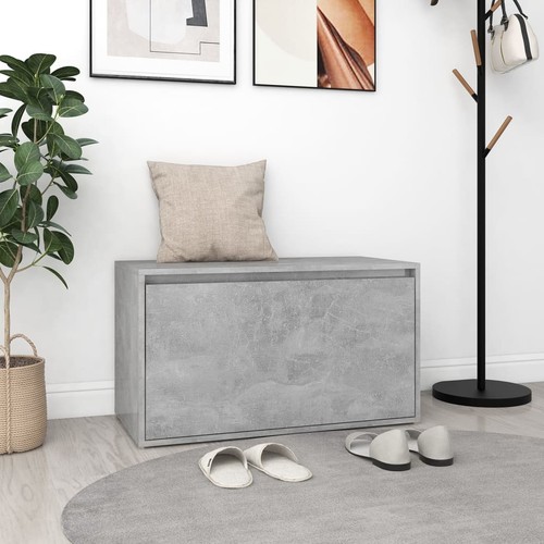 Hall bench concrete grey - concrete,
