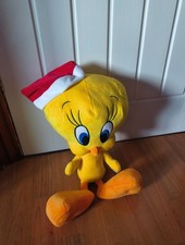 Large 20" Looney Tunes Tweety Pie Limited Edition Christmas Santa Plush Soft Toy