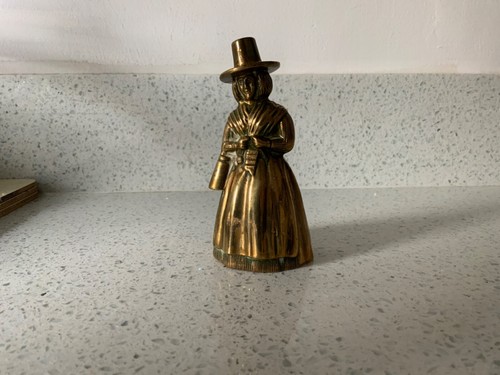 Vintage brass welsh lady bell - welsh,