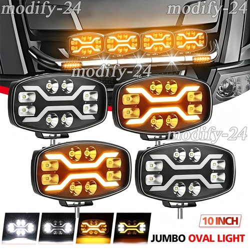 12v 24v jumbo oval led - 24v, 10"