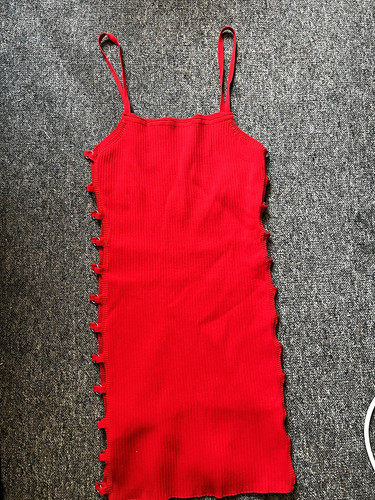 Boohoo red knit ribbed - ribbed, bodycon