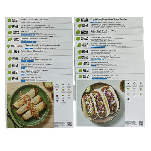 Hello fresh recipe cards - hello,