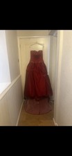 Red Wedding Dress, Size 10