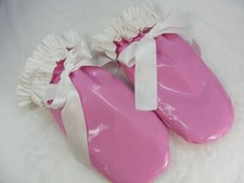 SISSY ADULT BABY pvc  PINK  mittens  padded BELL COSPLAY