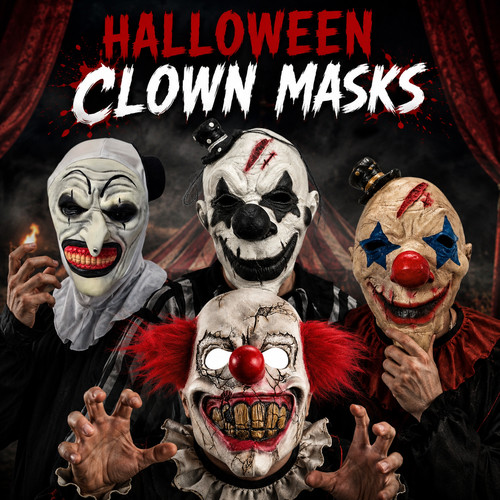 Halloween clown masks - halloween,