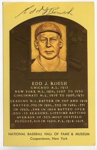 Edd roush signed - signed, autographed