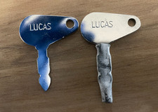 Lucas Standard Keys GENUINE NEW OLD STOCK NOT CHEAP REPRODUCTION ( PAIR )