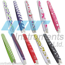 Pro Eyebrow Tweezers Professional Hair Beauty Slanted Stainless Steel Tweezer 