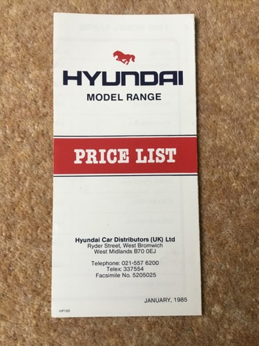 1985 hyundai car sales - 1985,