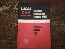 LUCAS SPARE PARTS LIST 1970 -
