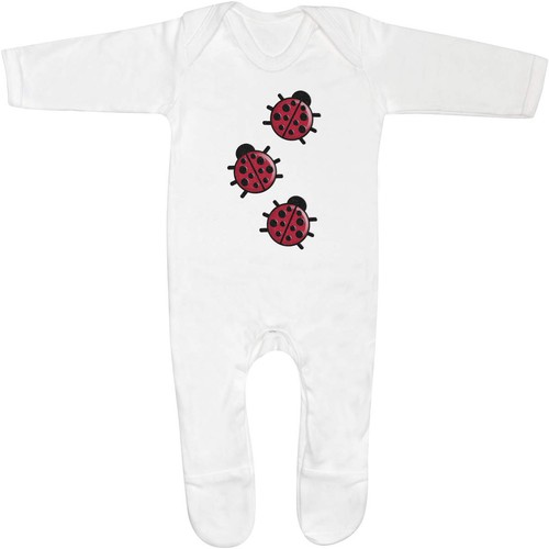 Ladybirds baby sleepsuit - 'ladybirds',