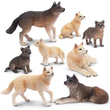 Toymany 8PCS Wolf Figures