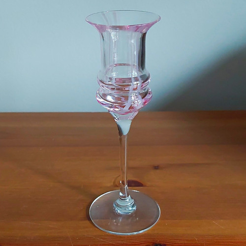 Clear pink glass - &,