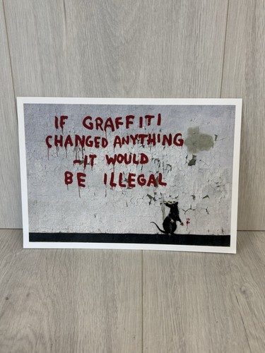 Banksy postcard moco museum - postcard,