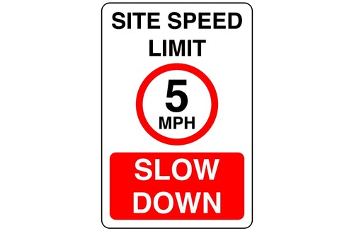Site speed limit 5mph - speed,