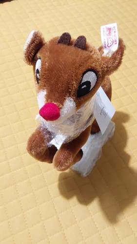 Steiff mohair rudolph red - mohair,