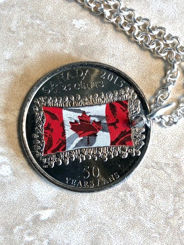 Canada flag coin - coin, necklace